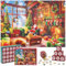 Sitodier 2024 Advents kalender Puzzle, 1008pcs Weihnachten Puzzle für Kinder und Erwachsene, 24 Tage Santa Weihnachten Countdown Puzzle Spielzeug Familie Spiel Geschenke für Kinder Teens