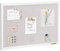 VEVOR Tableau en liège blanc avec surface en lin, 762 x 508 mm, tableau d'affichage mural élégant avec cadre en bois blanc, tableau d'affichage élégant et fonctionnel pour maison, école et bureau