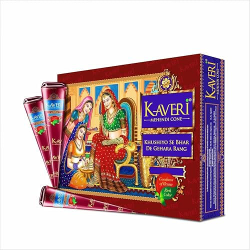 kaveri dunkelbraune natürliche henna mehndi cones