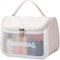HealthyMoov Trousse de Toilette Pochette Organisateur Maquillage cosmétiques parfums Vanity Case Sac de Voyage Accessoire beauté Rangement Salle de Bains Transparent étanche Waterproof (Blanc S 1pc)