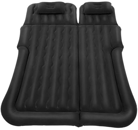 DOPBENT Auto Luftmatratze,SUV Auto Matratze mit Aufblasbare 2 Kopfstützen,Pumpe und Aufbewahrungstasche,Camping Aufblasbaren Autobett für Kofferraum Rückbank,174 X 126cm (Schwarz)