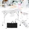 Nageltisch, Faltbar Maniküretisch Nageltisch Maniküretisch mit Absaugung 90x44x72cm Maniküre Tisch mit Nagelstaubsauger Mobilesmanikürtisch mit Dimmbar USB LED Clip Nagellampe Tragetasche 4 Rollen
