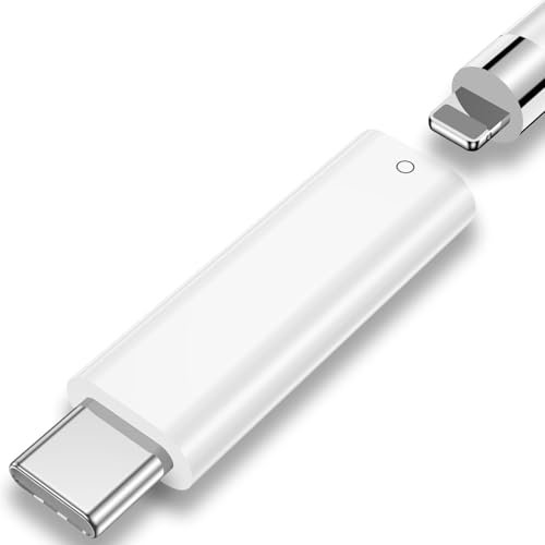 USB C to Pencil Adapter for Apple Pencil 1st Generation,Pencil Charging Adapter for iPad 10th/11th (A16) Bluetooth Pairing,USB C Male to for Lightning Female Charger Connector for Apple Pen 1st