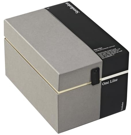 Semikolon 373062 Premium Aufbewahrungsbox One Line Line Edition - Geschenkbox High 18 x 26 x 16 cm - Granit