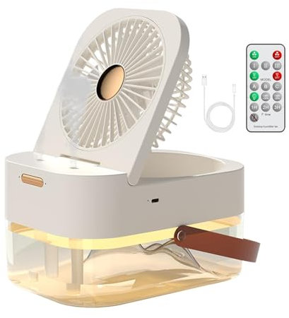 Opilroyn Portable Air Conditioner Fan,Type-C Charging Cooling Fan USB Tabletop - Three Wind Speeds Portable Cooling Machine Large Capacity For Women, Men