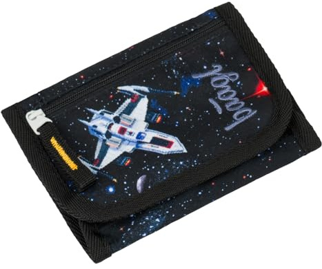 Baagl Pochette Tour de Cou pour Enfant - Portefeuille pour garçon - Mini Porte-Monnaie, Pixel Space