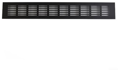 Rejilla de ventilación rectangular de aluminio de 60 mm, cubierta de ventilación de metal con rejilla de ventilación para armario, armario, puerta de baño, muebles de cocina con superficies