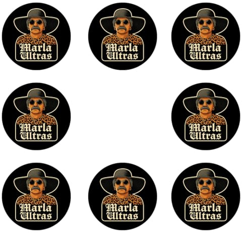 Sammys Shirt Store 96 Stück Aufkleber 4cm rund Marla Ultras Marla Svenja Liebich Sticker Sparpack gut haftend Aktiv Werden 5 cm