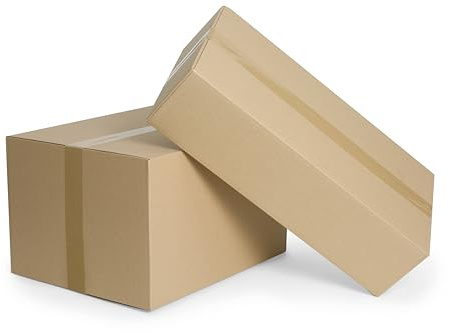 WePack 150 Stück Faltkarton 310x220x290 mm DIN A4 Versandkarton Box Kiste 1-Wellig Innenmass Braun NEU