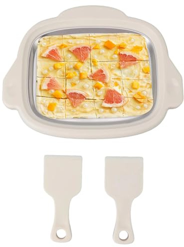 Rolled Ice Cream Maker Wiederverwendbar mit 2 Schabern