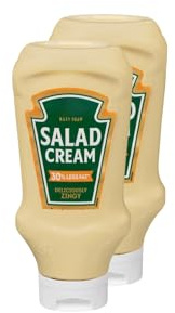 Low Fat Salad Cream 570ml X Pack Of 2 - Still The Original Zingy Taste, But 30% Less Fat - Perfect For Sandwiches And Salads