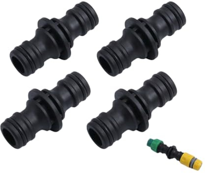 QLK Raccord Tuyau d'Arrosage et Adaptateur Tuyau Arrosage, Raccord 1/2'' pour Tuyaux, Connecteur Double pour Jardin et Maison, Compatible Tuyaux de Jardin