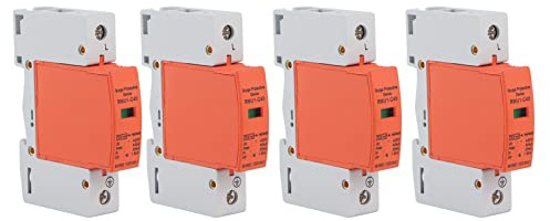 AUNMAS Dispositivo de Protección de Riel DIN, Protector de Pararrayos Doméstico para PC 1P AC 420V 20kA 40kA 60kA Indicador de Ventana Visible para Sistemas Fotovoltaicos Domésticos RMU1 C60 (Imáx:
