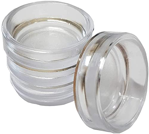 Merriway BH05118 (4 Pcs) Castor Cup Small Clear, Outer Dimension 50mm - Pack of 4 Pieces, White