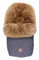 Kaiser Lammfell Fußsack Nelly Lammfell cappuccino navy melange