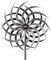 Kleines Windrad Garten - Silber/Metall - Ø 40cm / Höhe: 180cm - Wetterfest - Hochwertige Qualität & Stabiler Standstab - Gartenstecker/Metallwindrad/Windräder - Silberwindrad