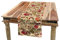 ABAKUHAUS Eberesche Tischläufer, Fall-Themed Mixed-Muster, Esszimmer Küche Rechteckiger Dekorativer Tischläufer, 40 x 180 cm, Rot Beige