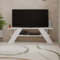 HOCUS PICUS | Holz Farfalla TV Schrank | Moderner Fernsehtisch, Sideboard mit Regalen für Wohnzimmer bis 150 cm | 120 x 40 x 33 cm | Weiß