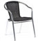 BrackenStyle Aluminium Black Wicker Effect Stacking Outdoor Garden Chair