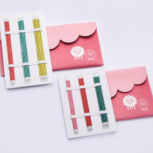 Knitpro Zing 47401 Stricknadel-Set, 15 cm, Doppelspitz, Aluminium, luxuriöse und glatte Webwerkzeuge, ideal für Socken