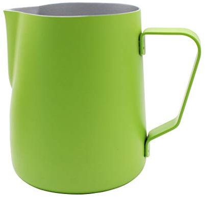 Abcsea 1 Piece Stainless Steel Milk Frothing Pitcher Jug, Milk Frother jug, Milk Foaming Jug for Coffee and Latte Art, Green 350ml/12oz