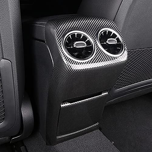 per Mercedes Benz Classe A W177 V177/CLA C118 X118 2019-2022 Cornici dei Ventilazione Posteriore Fibra di Carbonio Nero Plastica ABS 2 Pezzi (con griglia di Ventilazione)