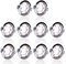 10x SET Einbaustrahler für 230V chrom rund Einbau Spots Decken Strahler Leuchte Spots Deckenleuchte Lampe Einbauleuchte Einbaurahmen GX61 CH