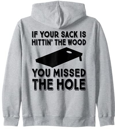 Cornhole Sack Quote Tailgate Party Football BBQ Geschenk Kapuzenjacke