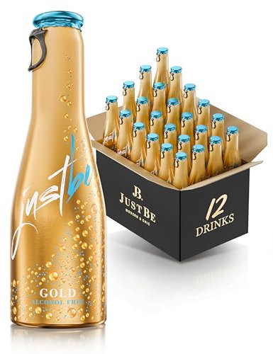 JustBe Gold Alkoholfrei | Piccolo frizzante l Alkoholfreier Gold (12 x 0,2l)
