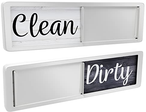 Imán para lavavajillas, letrero de limpieza sucia, imán limpio y sucio para lavavajillas, decoración rústica de cocina, indicador magnético para lavaplatos, letreros rústicos deslizantes para