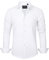 J.VER Men's White Formal Dress Shirt Long Sleeve Regular Fit Solid Business Casual Shirt Button Down Wedding Work Stretch Non Iron L
