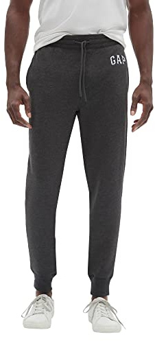GAP Herren Logo Fleece Joggers Trainingshose, dunkelgrau, Klein