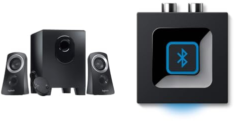 Logitech Z313 2.1 speaker system with subwoofer black + Logitech Bluetooth wireless audio receiver