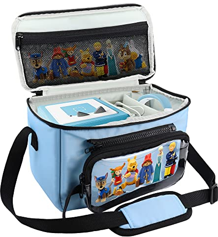 Annmore Tasche für Toniebox Hörfiguren Tragetasche für Tigerbox Tigerkarten Transporttasche für Tonie Lieder Figure Ladegerät, Blau