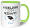 Bedruckte Tasse mit Spruch - Examen geschafft - Geschenk zum Abschluss oder Sieg - Geschenk für Studenten Schüler Sportler Freunde zum Erfolg - für Sie & Ihn - Hellgrün