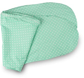 Ehrenkind® Stillkissenbezug 190x30cm aus Bio Baumwolle | Bezug für Seitenschläfer-Kissen & Lagerungskissen Baby | TÜRKISGRÜN Punkte