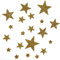 DHER Flicken zum aufbügeln Aufbügler Flicken Aufbügeln Gemischt Bügelflicken 20 Stück Pentagramm Aufbügelflicken Sternmuster Aufbügelflicken Schuhe und Hüte Stoffaufnäher Taschen Kleidung (Gold)