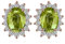 JewelryPalace Prinzessin Diana Kate Middleton 1.2ct Echt Peridot Ohrstecker Silber 925 Damen, Schmuck Set Grün, Ohrringe Silber Edelstein Mädchen, Ohrstecker Silber mit Stein Frauen Geschenk Rosegold