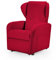 Fisiomatic® - Poltrona elettrica reclinabile - 2 motori indipendenti – Poltrona Anziani Made in Italy – Passaggio porte – Poltrona relax alzapersona – Mod.Noemi (Red)