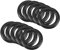 QUARKZMAN 10 Stücke Nitrilkautschuk Dichtung Unterlegscheibe 16mm x 10mm x 3mm für Wasserhahn Klempner Reparatur Dichtung Verbindung, Schwarz