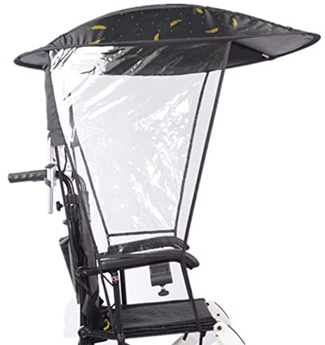 Rollstuhl-Markise, Rollstuhl-Regenschirm-Überdachung, halbgeschlossene Rollstuhl-Markise, Überdachung, Schirmständer, zusammenklappbarer Rollstuhl-Regenschirmständer für die meiste