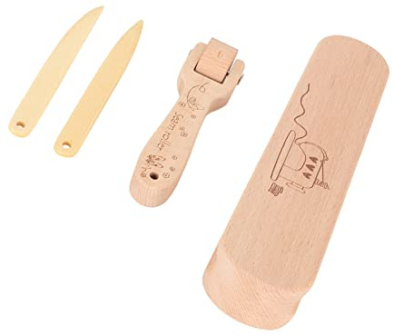 Finely Polished Wooden Tailors Clapper Seam Roller and Point Turner Sewing Tool for Embroidery and Sewing