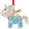 D4DREAM Metall Einhorn Weihnachten Ornament 2023 Blau Einhorn Ornamente für Weihnachtsbaum Dekorationen Einhorn Weihnachten Hängende Ornamente Andenken Geschenke für Mädchen Kinder Frauen Schwester