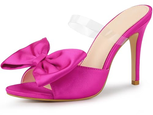 Allegra K Sandali con cinturino e tacco a spillo con cinturino pulito da donna Rosa caldo 39