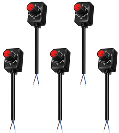 ISTOVO 5 Stück DC 0/1–10 V Knopf-LED-Dimmer, Passiver Niederspannungs-Dimmer für 0–10 V oder 1–10 V Dimmbare Elektronische LED-Treiber