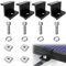 4 Pcs Solar Module Brackets, Solar Panel Z Brackets, Solar Panel End Clamp, Aluminum Rail End Clamps for Solar Panel Pv Mounting System for Motorhomes, Boats, Roofs, Walls,with 4 Screws