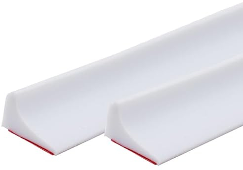 200cm Schwallschutzleiste Dusche Selbstklebend Schwallschutz Duschschwelle Wassersperre Silikon Wasserstopper Dusche Nass und Trockenabscheidung Duschwasserstop für Bad und Küche (weiß)
