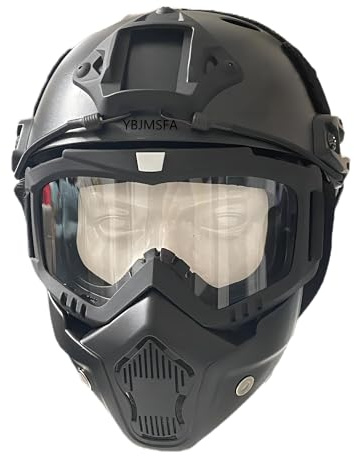 Tactical Airsoft Schnelle Helm PJ Art/Abnehmbare Gesichtsmaske Motorradbrille Für Paintball Sport Jagdschießen im Freien