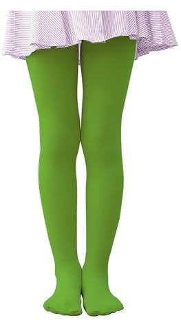 JYC CREATIVE 1 pz di calze elastiche per ragazze calze traspiranti calze sottili per ragazze abbigliamento femminile collant eleganti, Verde, 4-6 anni