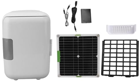 WOHPNLE Frigorifero Solare da 50 W con Pannello Solare, Pannello Solare monocristallino DC18V Frigorifero ad energia Solare con Scatola Batteria per Campeggio